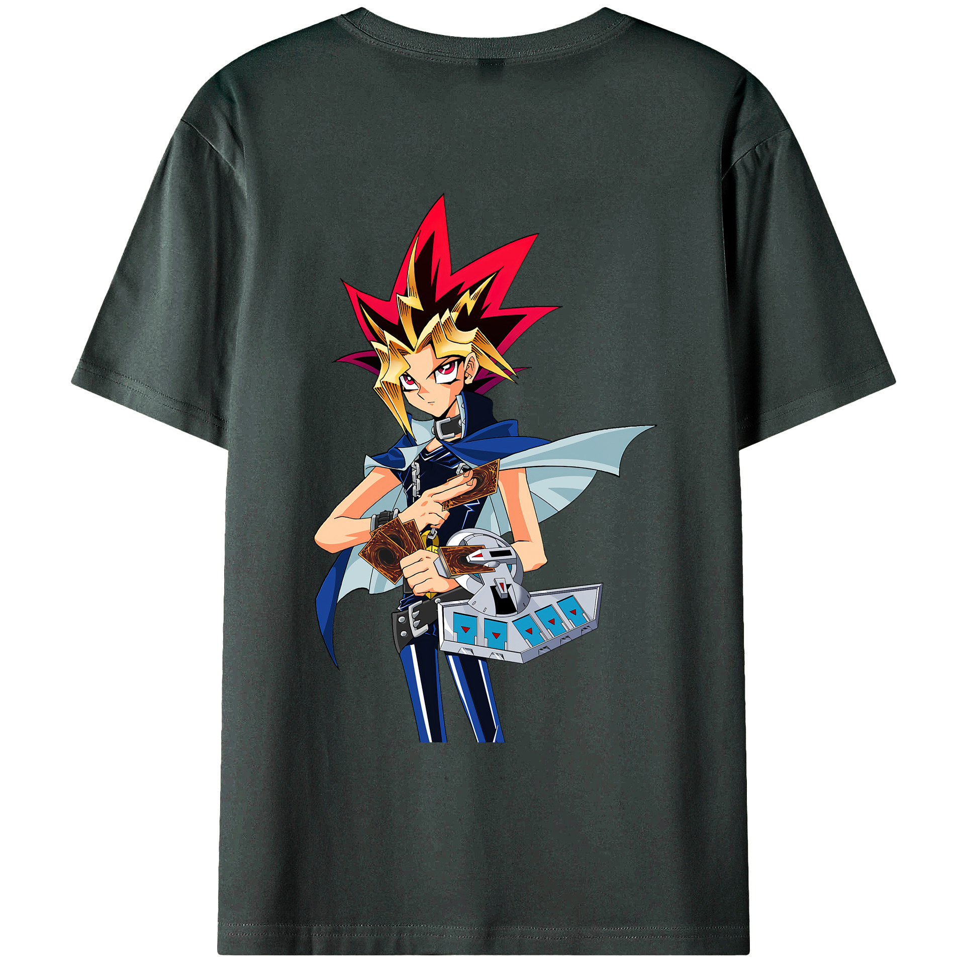 （画像用） 遊☆戯☆王 Yu-Gi-Oh! 綿100％ メンズ半袖Tシャツ（バックプリント） 通気性